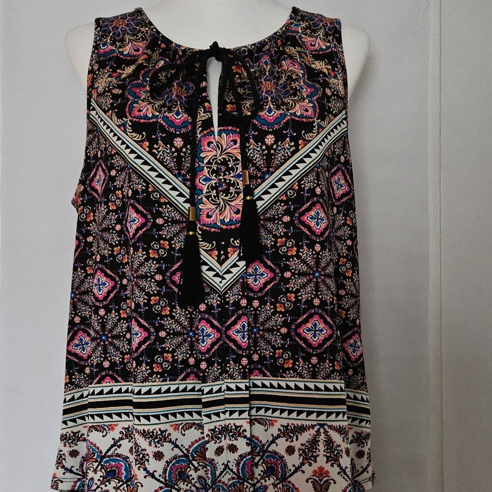 Meraki Sleeveless Boho Women's Blouse Size XL